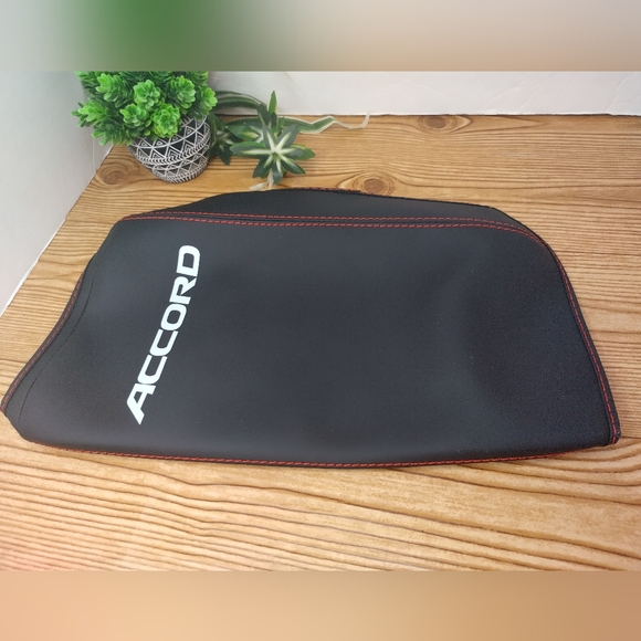 Boyuer Console Rest For Honda Accord Series Black Red Stitching - Picture 4 of 9